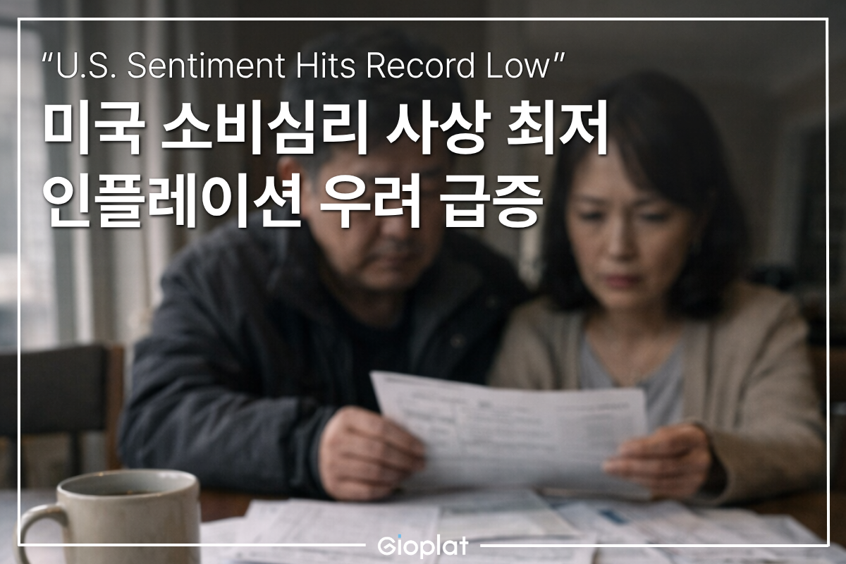 미국 소비자심리지수 급락